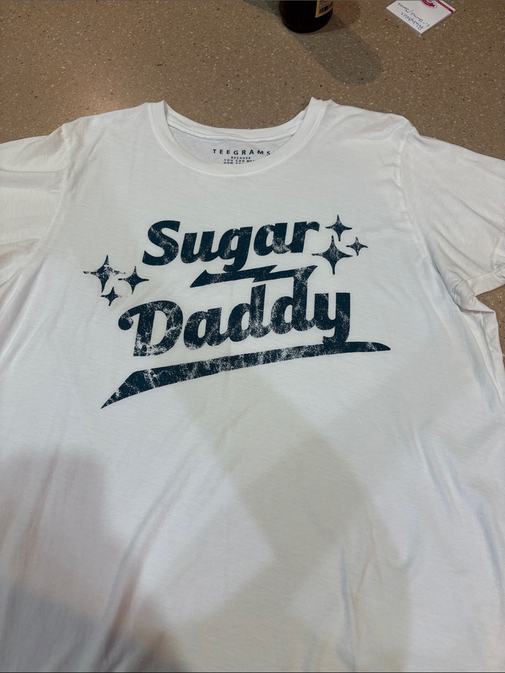 White Short-Sleeve Graphic Tee - 'Sugar Daddy'